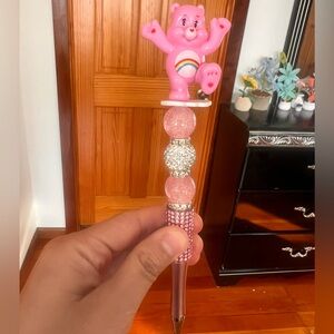 Pink Bear Pen with Rhinestones